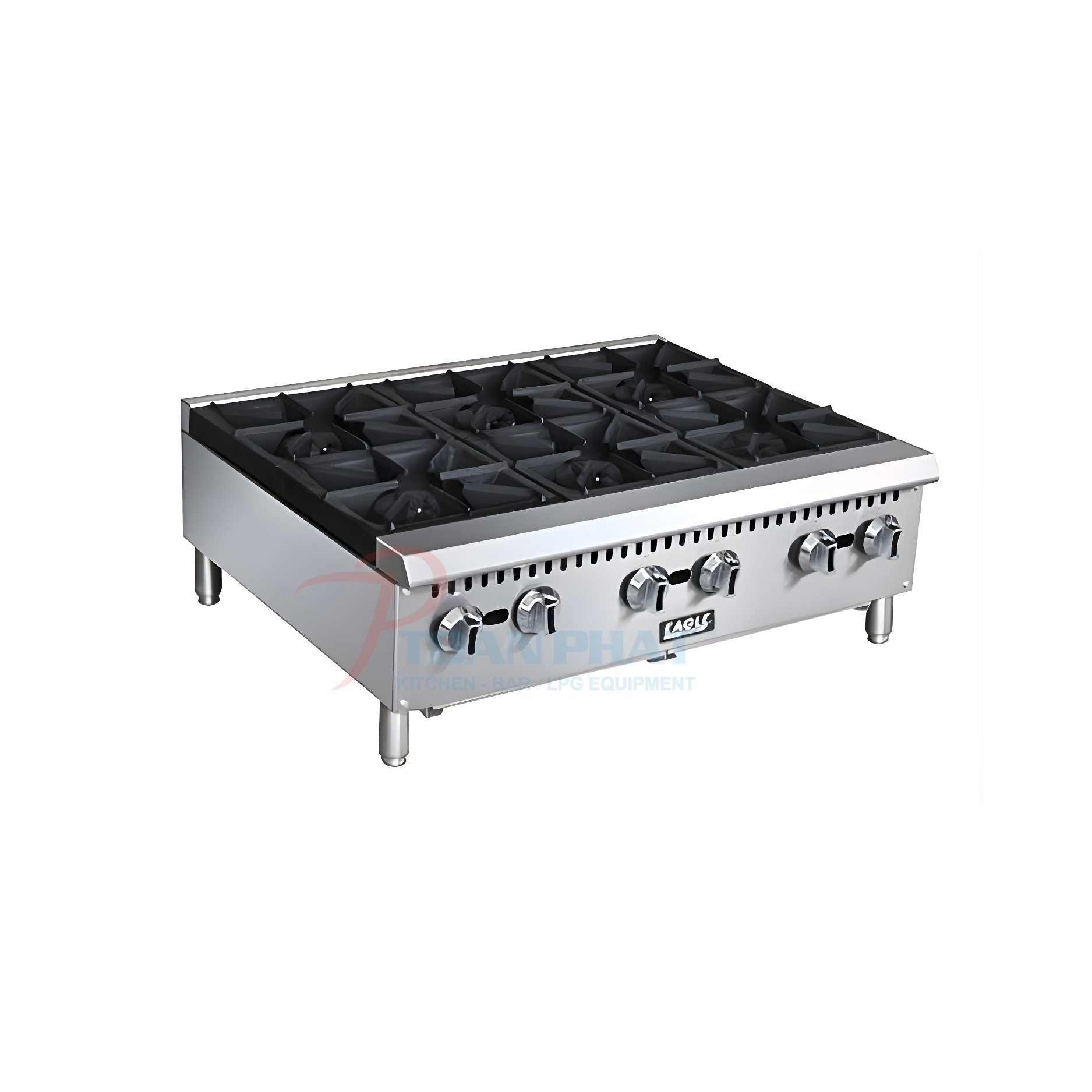 BẾP ÂU 6 HỌNG DÙNG GAS EAGLE GR6B