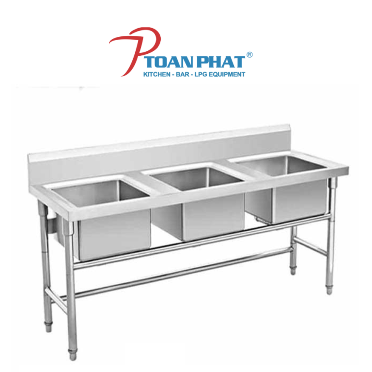 CHẬU RỬA CÔNG NGHIỆP 3 HỐ