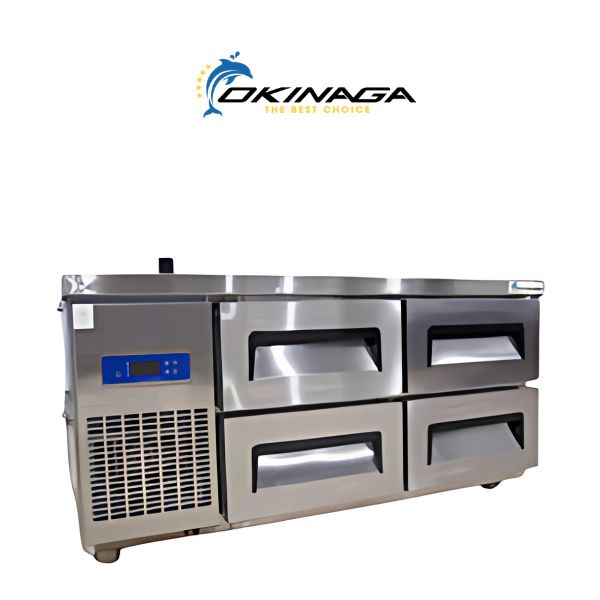 BÀN MÁT 4 NGĂN KÉO INOX 1,5M