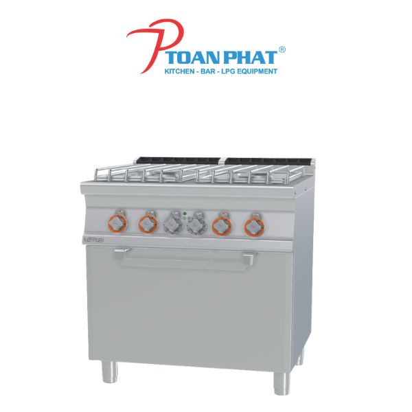 LOTUS BẾP CÔNG NGHIỆP 4 ĐẦU ĐỐT KÈM LÒ NƯỚNG MODEL CF4-78GP