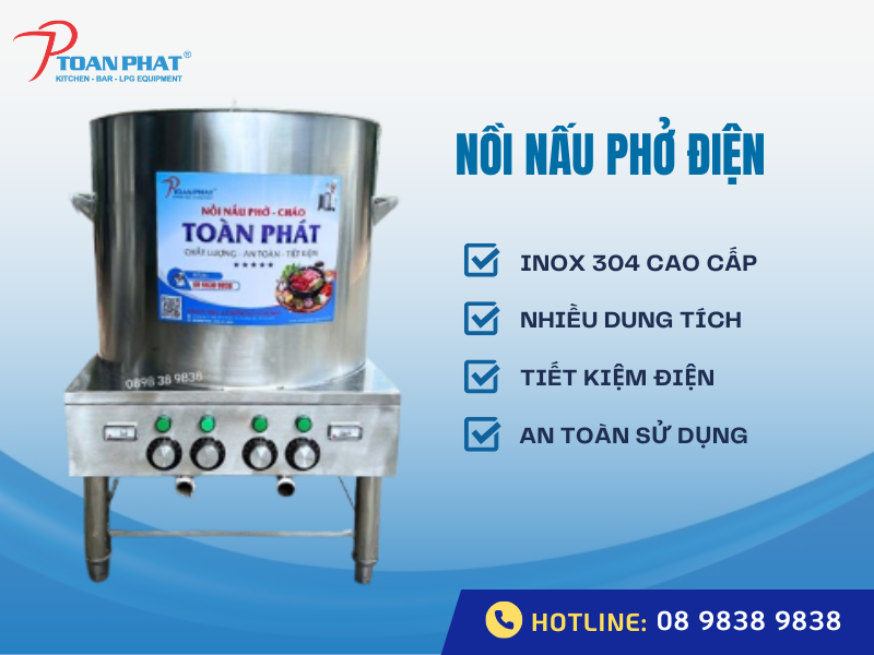 Danh sách thiết bị cần có khi mở quán phở đầy đủ nhất 1 Nồi nấu phở điện thiết bị cần có khi mở quán phở