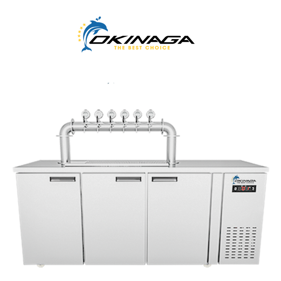 TỦ BIA KHÔ QUẠT GIÓ OKINAGA 10 BOM 20L (TRỤ 5 VÒI)