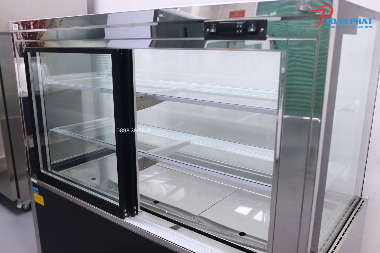 TỦ TRƯNG BÀY BÁNH 90CM OKINAGA (TRẮNG, ĐEN, INOX) 7 tu trung bay banh Okinaga8