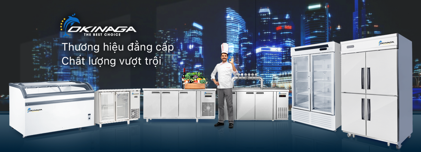 TỦ TRƯNG BÀY BÁNH 1 TẦNG NẰM OK BK1T 4 banner tu lanh cong nghiep okinaga 2 1400x506 4