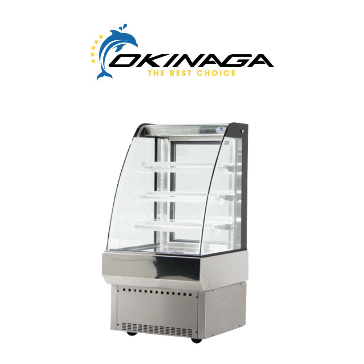 TỦ TRƯNG BÀY BÁNH KÍNH CONG OKINAGA SRCD–70