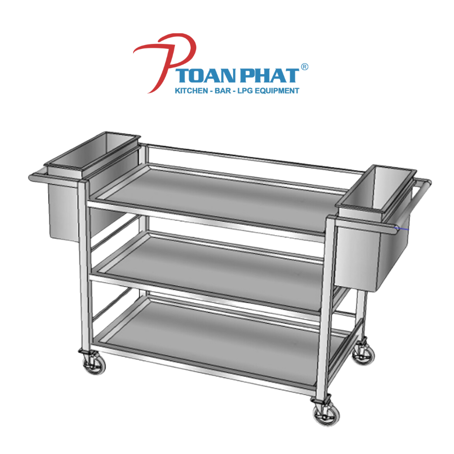XE ĐẨY THU GOM THỨC ĂN INOX