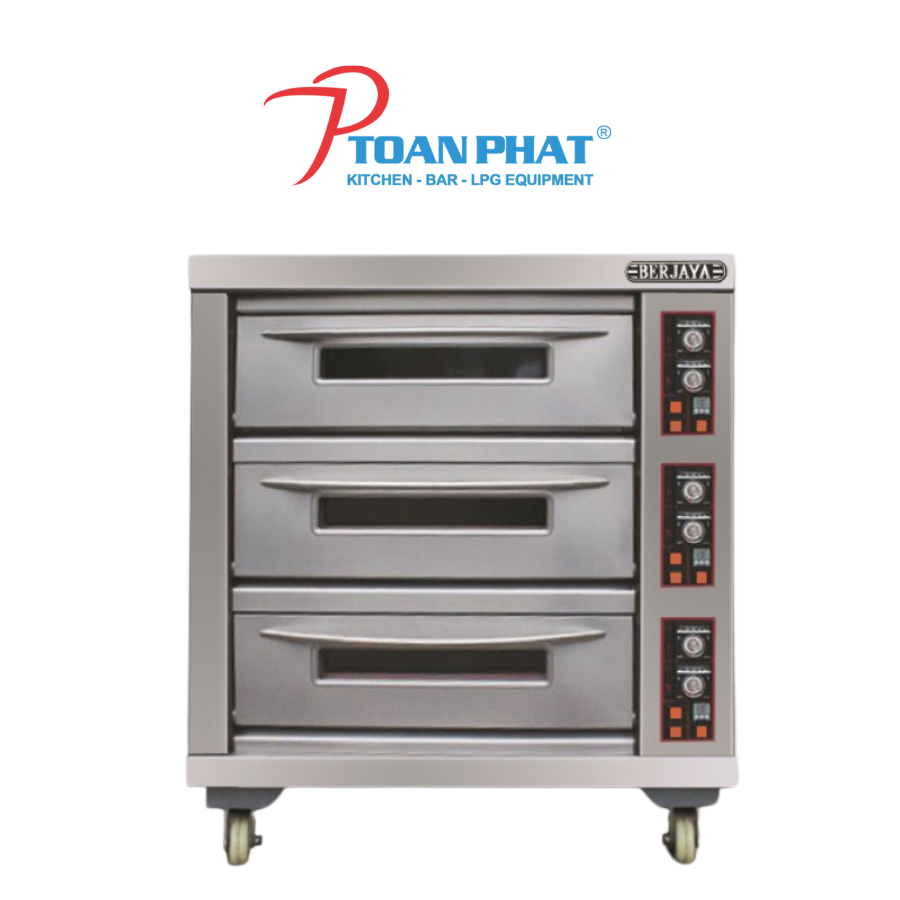 LÒ NƯỚNG BÁNH ĐIỆN 3 TẦNG 9 KHAY BERJAYA BJY-E25KW-3BD