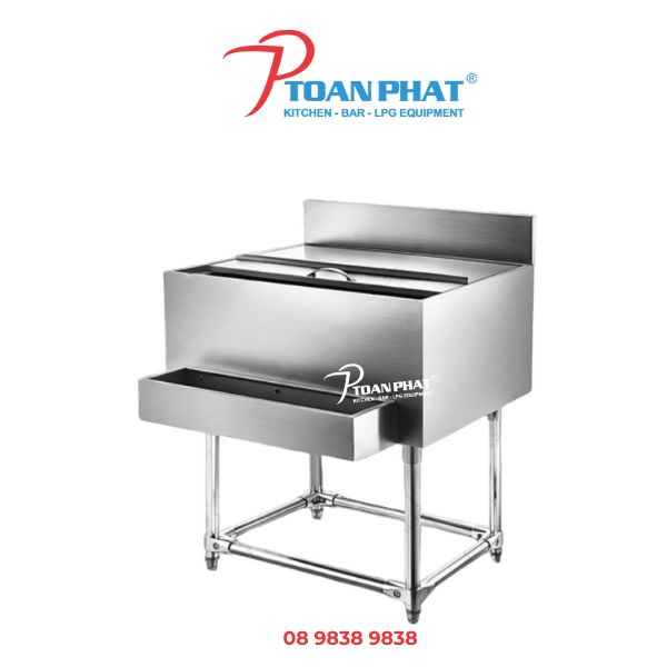 THÙNG ĐÁ CỬA LÙA CÓ RAIL ĐỂ RƯỢU