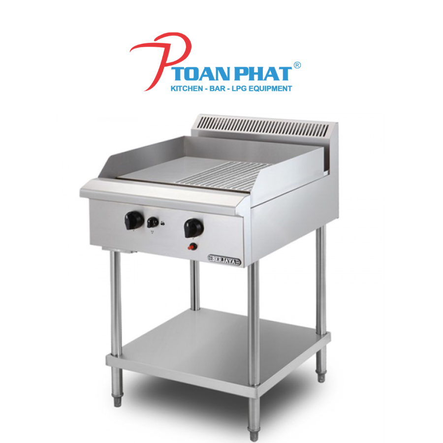BẾP CHIÊN NỬA PHẲNG NỬA NHÁM DÙNG GAS BERJAYA GG2BHRFS