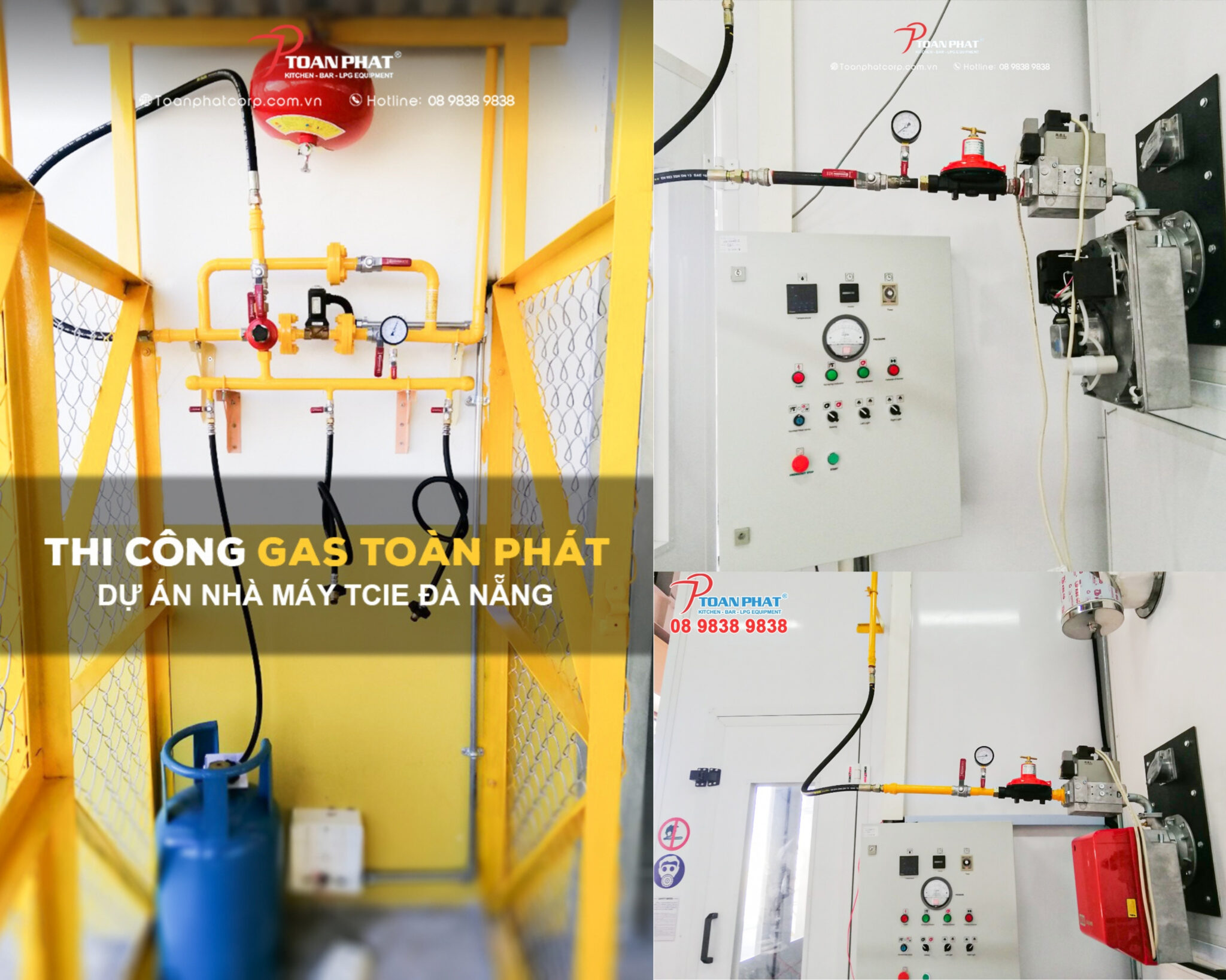 Hệ thống gas công nghiệp Toàn Phát thi công
