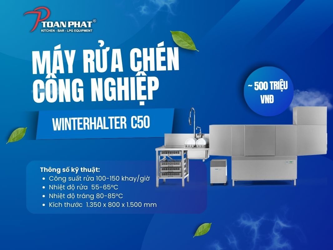 Máy rửa chén băng tải WINTERHALTER C50