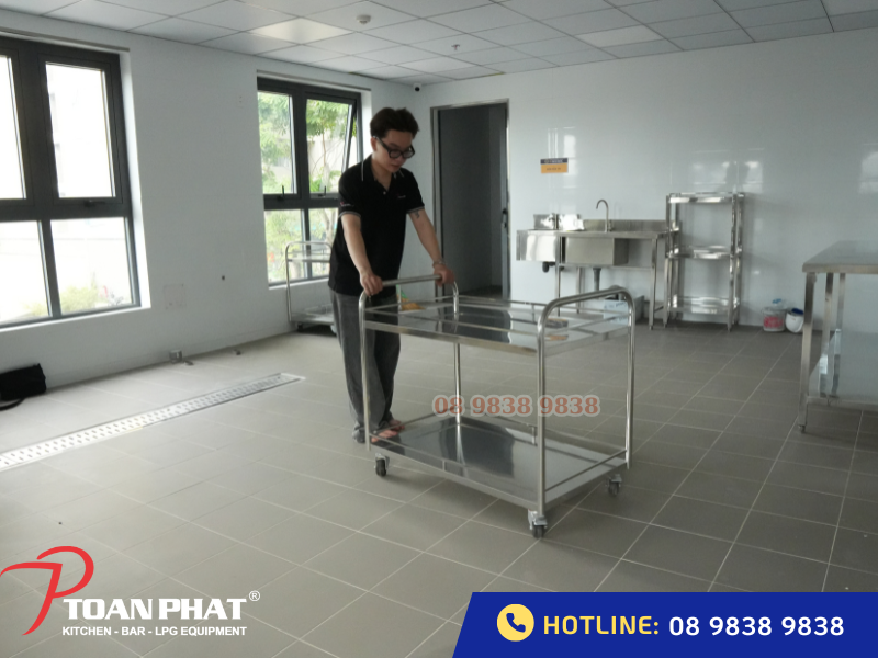 Gia công xe đẩy inox