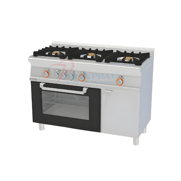 BẾP CÔNG NGHIỆP 3 HỌNG KẾT HỢP LÒ NƯỚNG ĐIỆN ĐA NĂNG CFM3-612GEMV