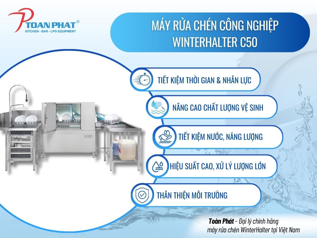 Máy rửa chén công nghiệp Winterhalter C50