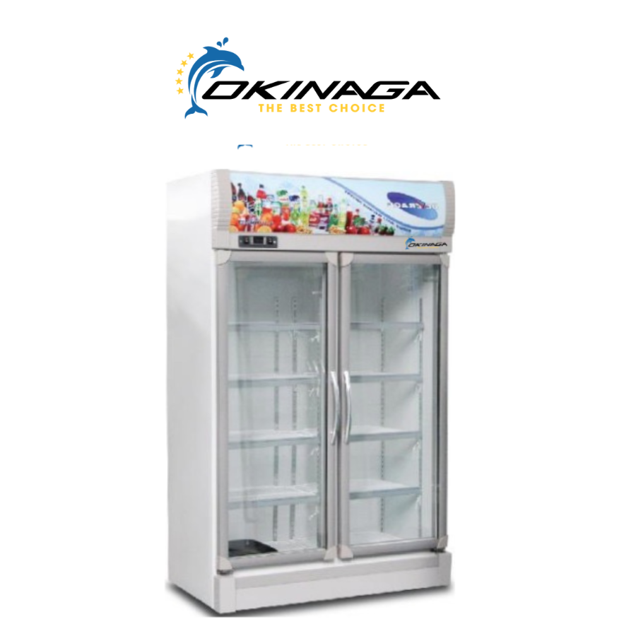 TỦ MÁT TRƯNG BÀY 2 CÁNH KÍNH OKINAGA