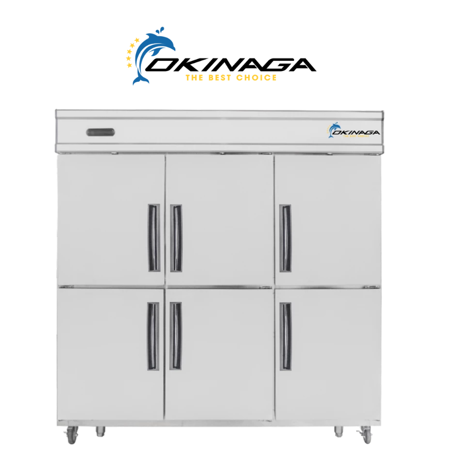 TỦ MÁT 6 CÁNH ĐỨNG QUẠT GIÓ OKINAGA