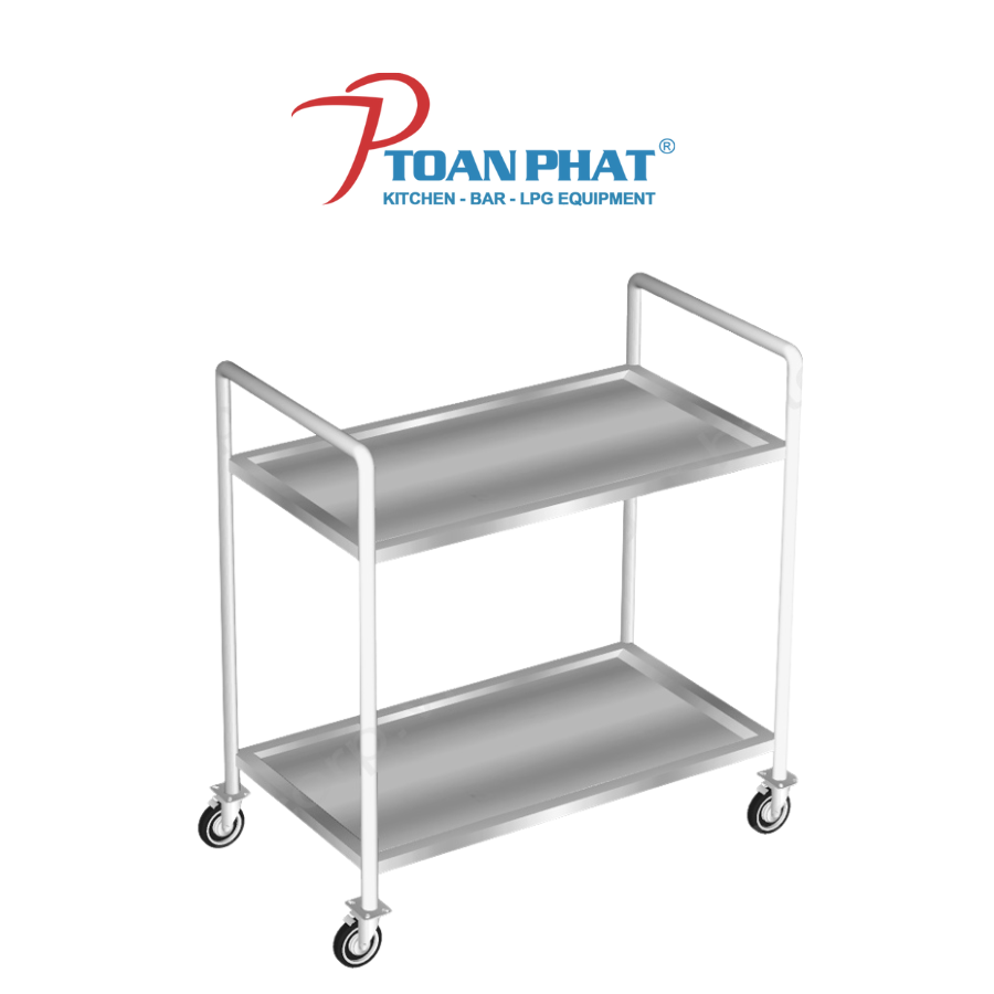 XE ĐẨY HÀNG INOX 2 TẦNG