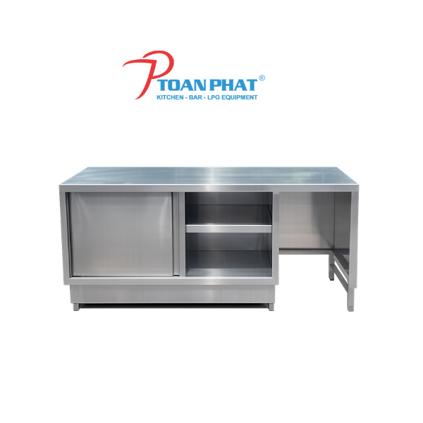 BÀN TỦ INOX CỬA LÙA