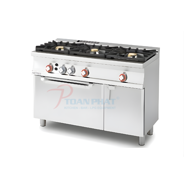 LOTUS BẾP CÔNG NGHIỆP DÙNG GAS 3 HỌNG ĐỐT CÓ LÒ NƯỚNG CF3-512GV