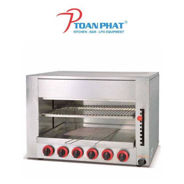 LÒ NƯỚNG 6 ĐẦU ĐỐT BẰNG GAS TOÀN PHÁT