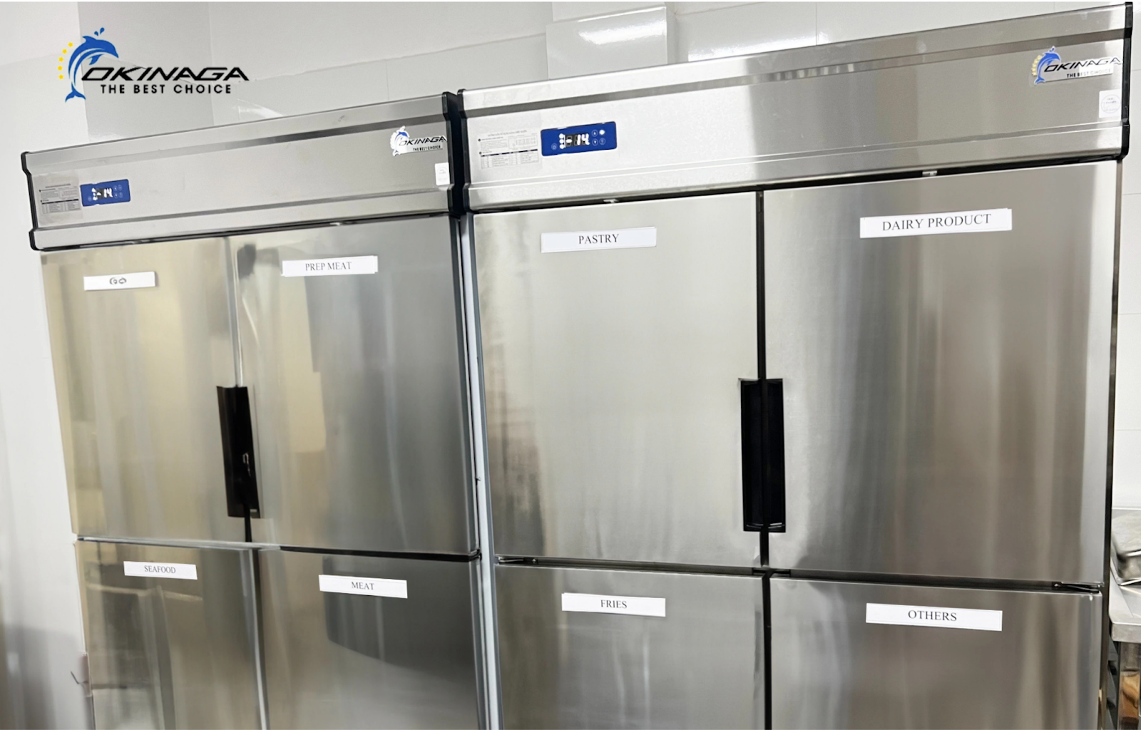 Tủ đông cánh Inox Okinaga