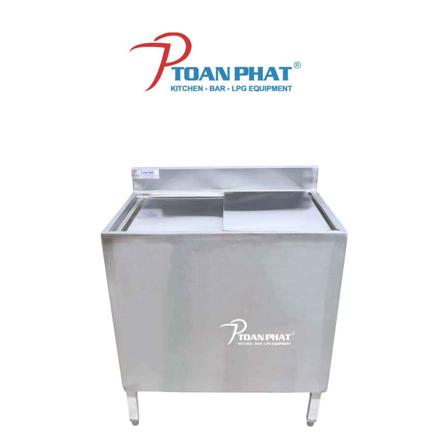 THÙNG ĐÁ INOX CỬA LÙA