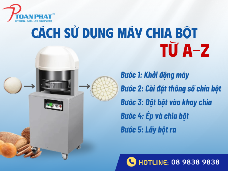 Cách sử dụng máy chia bột công nghiệp tự động chi tiết từ A – Z