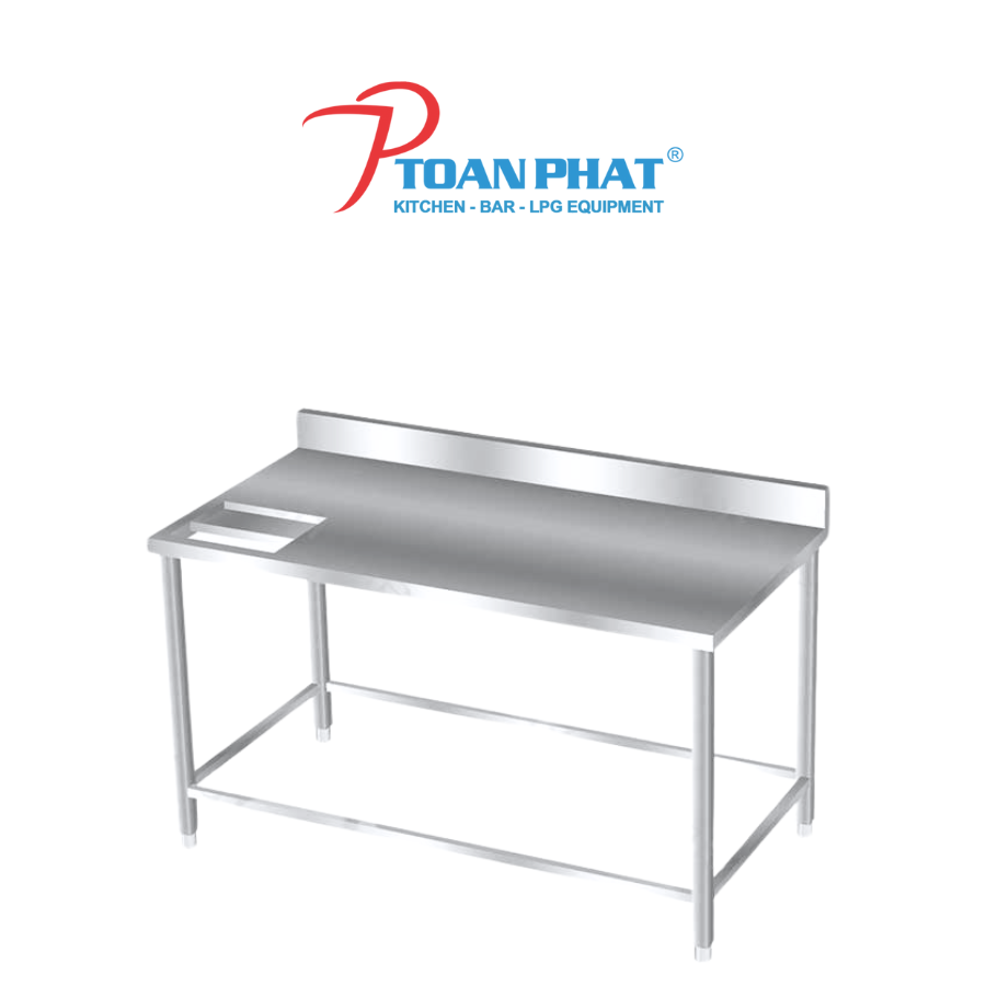 BÀN INOX CÓ LỖ XẢ RÁC