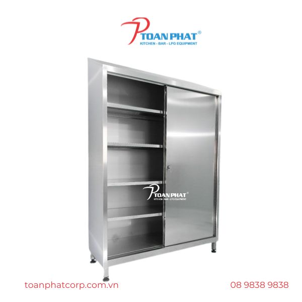 TỦ INOX NĂM TẦNG CỬA LÙA