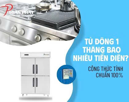 Tủ đông công nghiệp 1 tháng bao nhiêu tiền điện? Tính trung bình chuẩn 99%