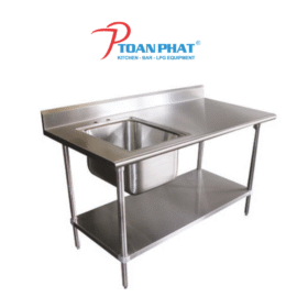 BÀN BẾP INOX CÓ CHẬU RỬA CHẤT LIỆU 304 CAO CẤP, TIỆN DỤNG
