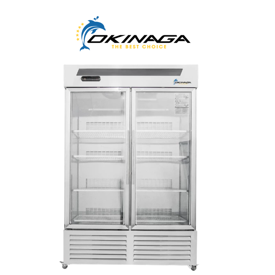 TỦ ĐÔNG TRƯNG BÀY ĐỨNG 2 CÁNH KÍNH OKINAGA