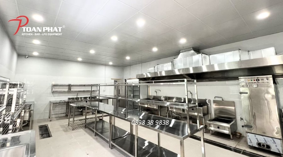 NGUYÊN LÝ THIẾT KẾ BẾP MỘT CHIỀU CHO NHÀ BẾP NHÀ HÀNG, BẾP CÔNG NGHIỆP