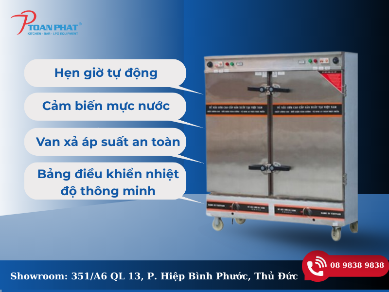 Tủ cơm công nghiệp 24 khay do Toàn Phát sản xuất