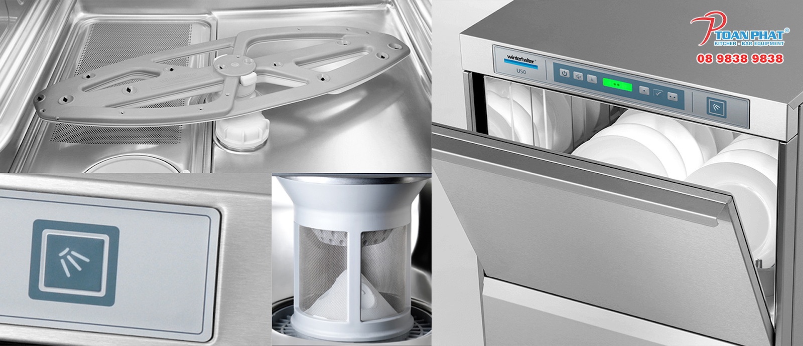 GIẢI PHÁP RỬA CHÉN HIỆU QUẢ CHO NHÀ HÀNG, KHÁCH SẠN 11 Máy rửa chén Winterhalter