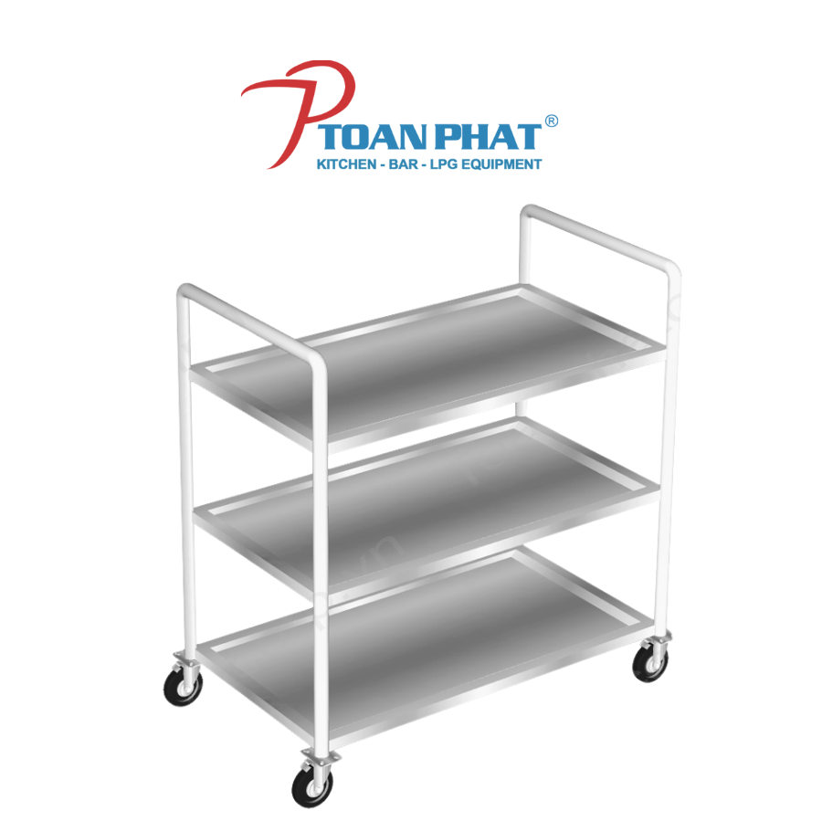 XE ĐẨY INOX 3 TẦNG