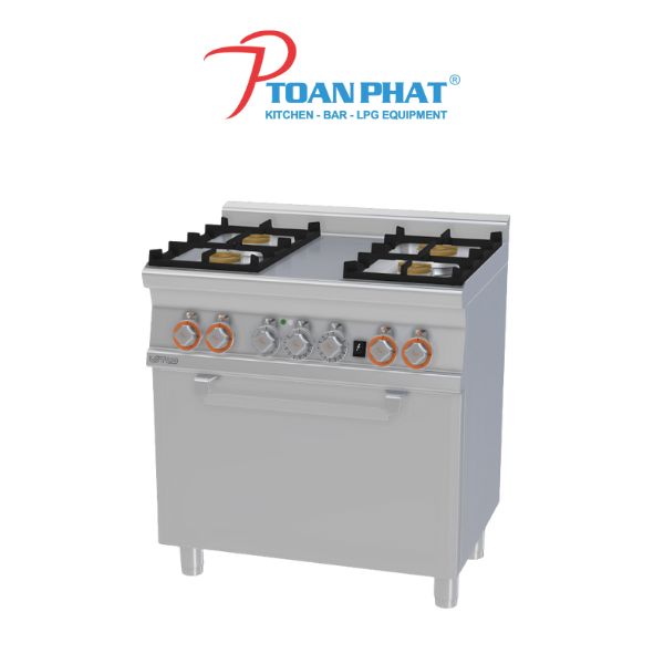 LOTUS BẾP 4 HỌNG CÓ LÒ NƯỚNG ĐA CHỨC NĂNG CỬA THÉP KHÔNG GỈ MODEL CFM4-68GEM