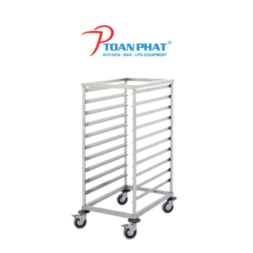 Xe đẩy khay cơm iNox 304 cao cấp tiện lợi | Giá tốt