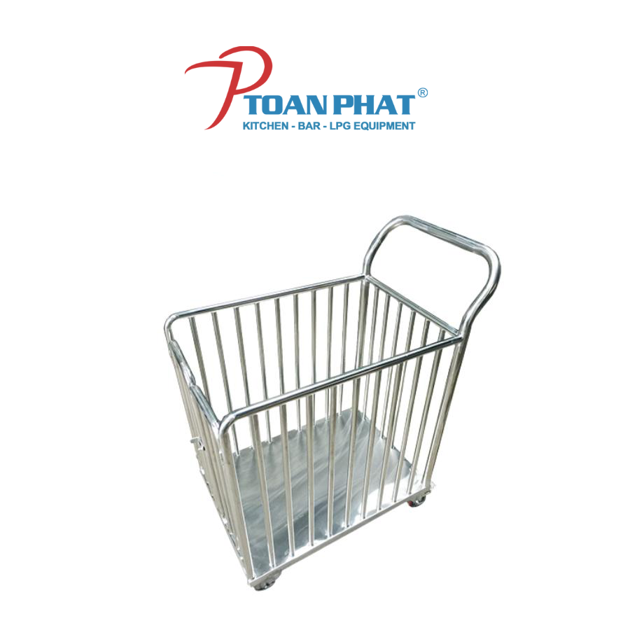 XE ĐẨY INOX CÓ KHUNG RÀO CHẮN