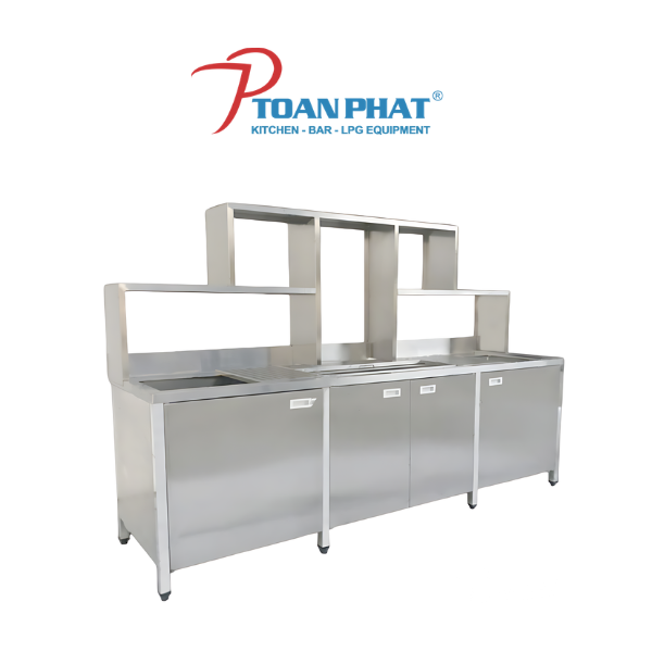 QUẦY PHA CHẾ TRÀ SỮA INOX 304