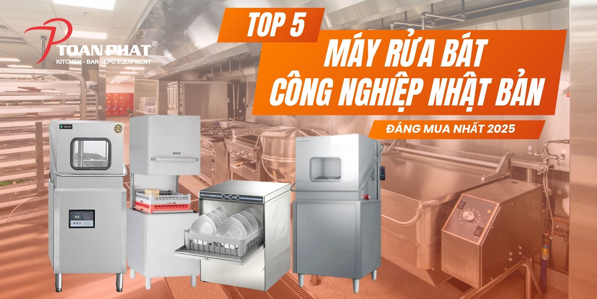 Top 5 máy rửa bát công nghiệp Nhật Bản đáng mua nhất 2025