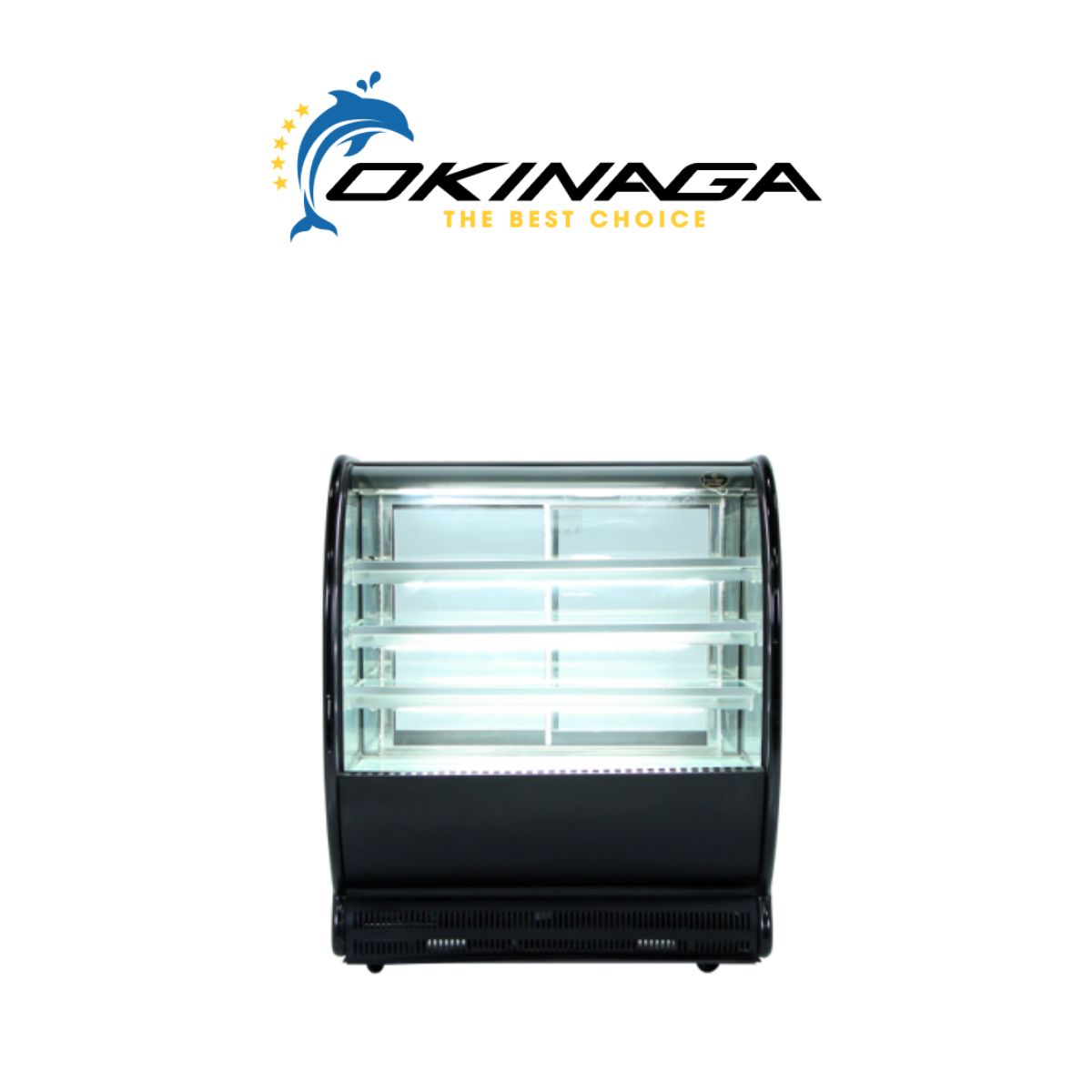 TỦ TRƯNG BÀY BÁNH KÍNH CONG OKINAGA CSD-150CG