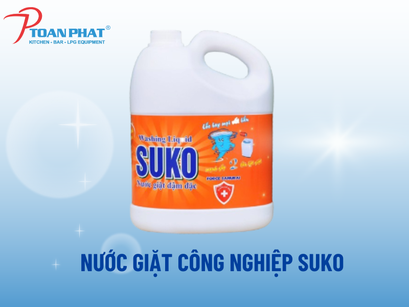 TOP 5 loại nước giặt công nghiệp tốt nhất cho khách sạn, nhà máy 1 Nước giặt công nghiệp Suko