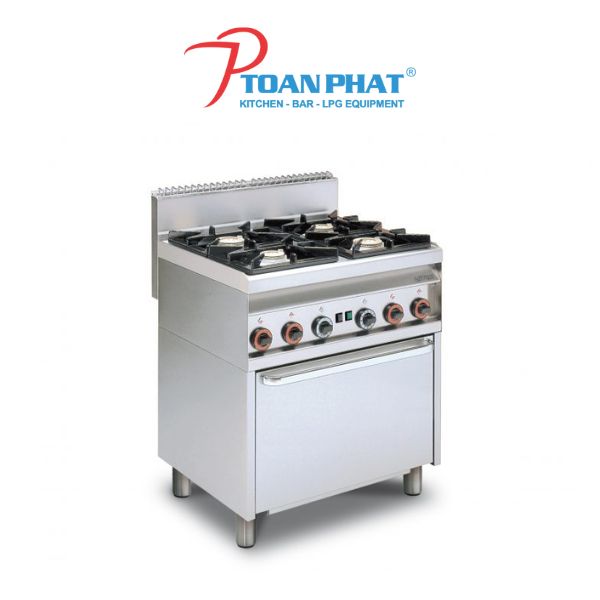 LOTUS BẾP CÔNG NGHIỆP DÙNG GAS 4 KẾT HỢP HỌNG LÒ NƯỚNG CF4-8GEMS