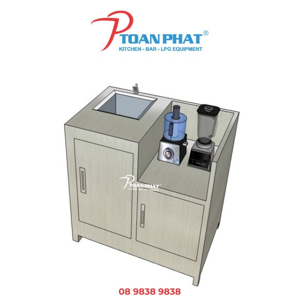 Module quầy pha chế chậu rửa, kệ để máy xay sinh tố