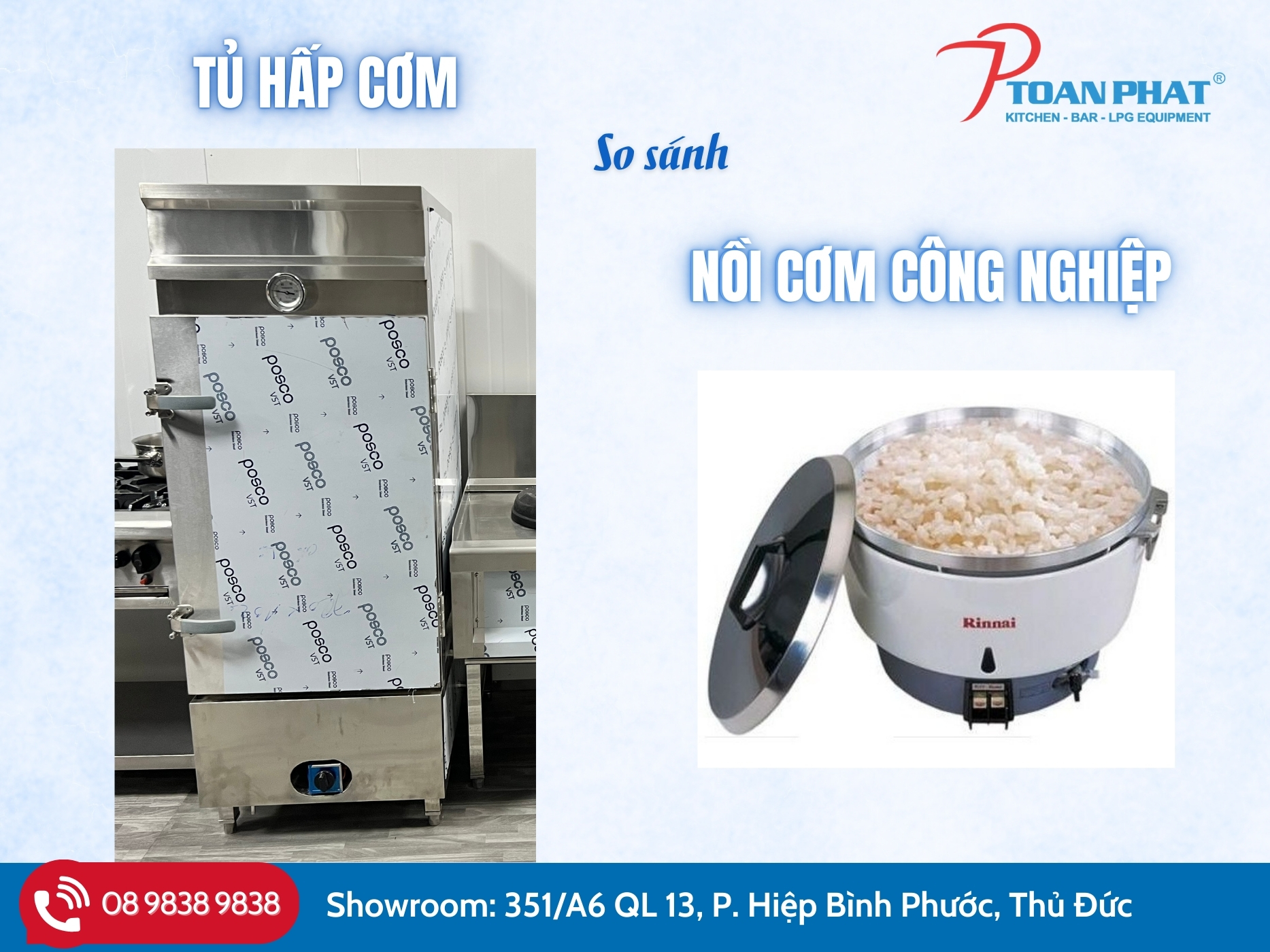 Nên chọn Tủ Hấp Cơm Công Nghiệp hay Nồi Cơm Điện Công Nghiệp?