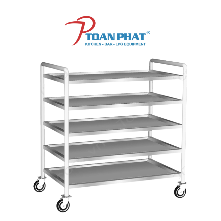 XE ĐẨY INOX 5 TẦNG