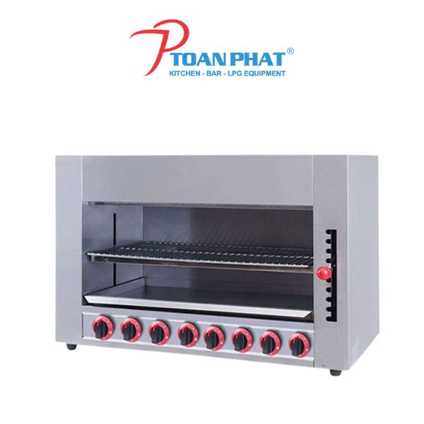 LÒ NƯỚNG 8 ĐẦU ĐỐT BẰNG GAS TOÀN PHÁT