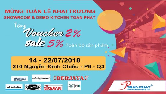 Ngập tràn ưu đãi trong tuần lễ khai trương Showroom & Demo Kitchen Toàn Phát